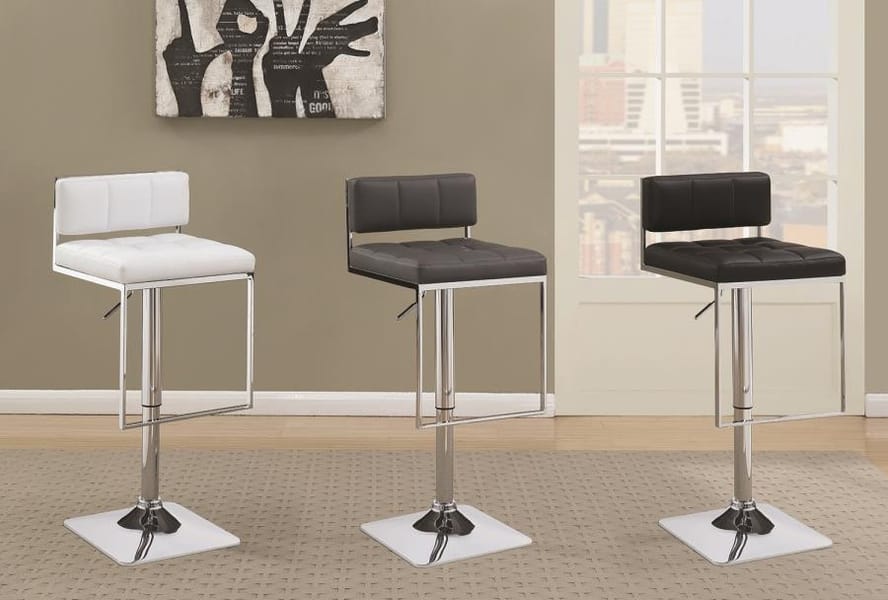 Adjustable Bar Stool in Black