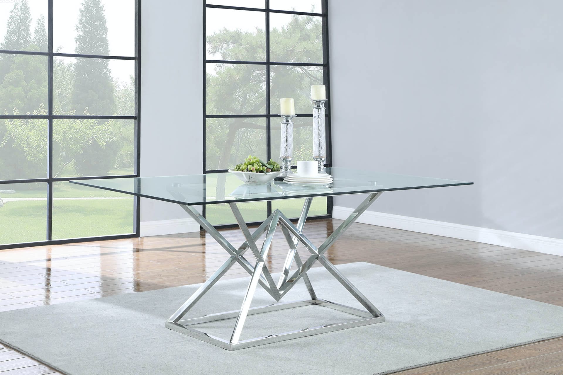 Coaster Dining Room Rect Glass Dining Table 109451