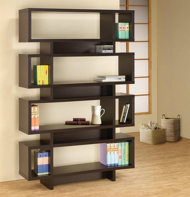 RX Modern Cappuccino Bookshelf in Wood