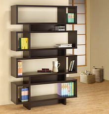 RX Modern Cappuccino Bookshelf in Wood
