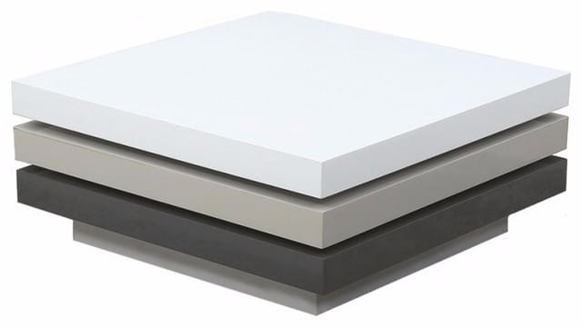 Modern Coffee Table in White, Gray and Black Finish