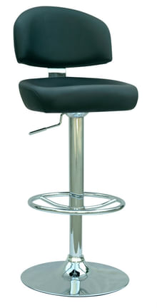 Stright Black Bar Stool