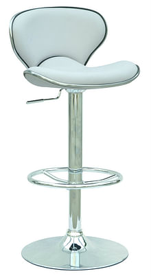 White Adjustable Bar Stool