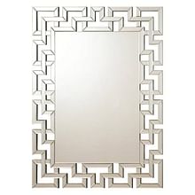 Ikea Interlocking Greek Frameless Wall Mirror  in Silver Color
