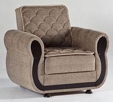 Argos Transitional Style Light Brown Chair in Fabric