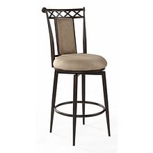Modern Memory Return Swivel Counter Stool in Brown Fabric