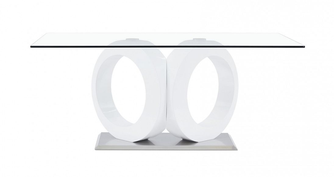 Moon Modern White Dining Table