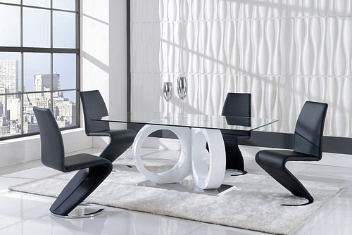 Moon Modern White Dining Table