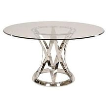 Janet Modern Glass Top Dining Table