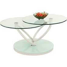 Katherine Modern Motion Cocktail Table in Glass