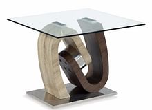 Lana Glass Top End Table