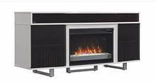 MP-LITE TV STAND WITH FIREPLACE WHITE