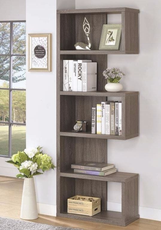 Weathered Grey Bookcase