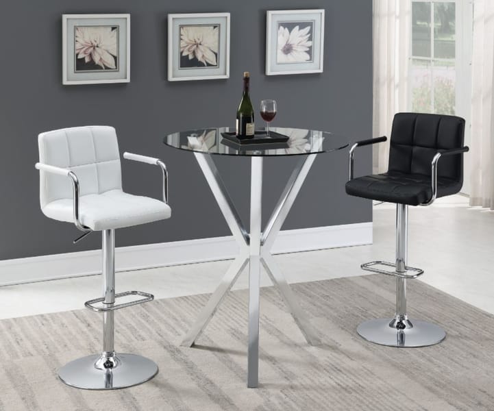 Barton  Adjustable Barstool in White Color