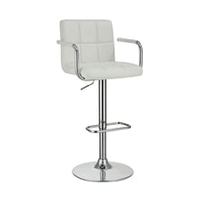 Barton  Adjustable Barstool in White Color