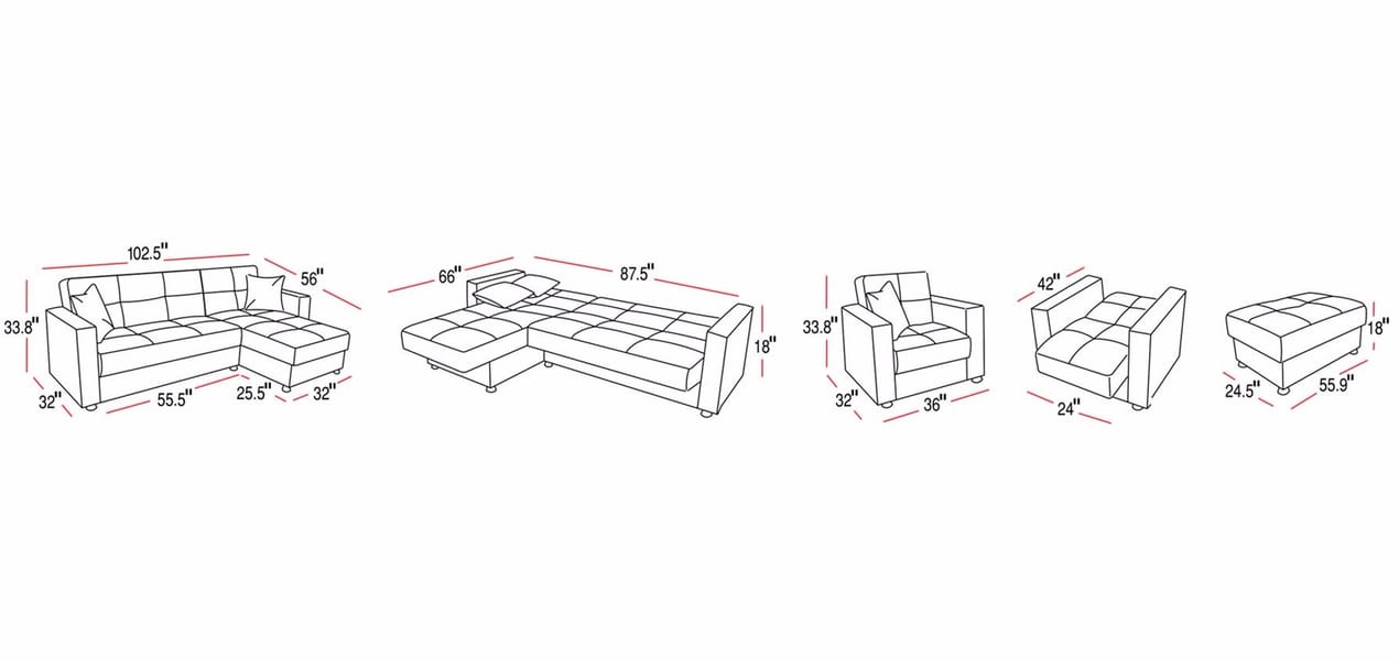 Vision Sectional Bed with Storage