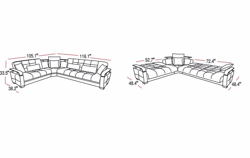 Living Room Sectionals Natural Sectional Valencia Gray at iStyle