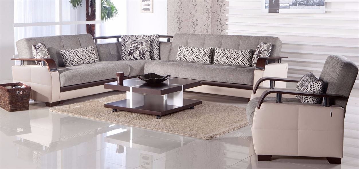 Natural Sectional - Valencia Gray