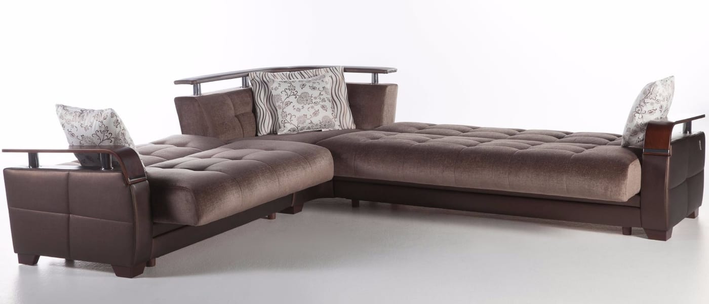 Natural Sectional - Prestige Brown
