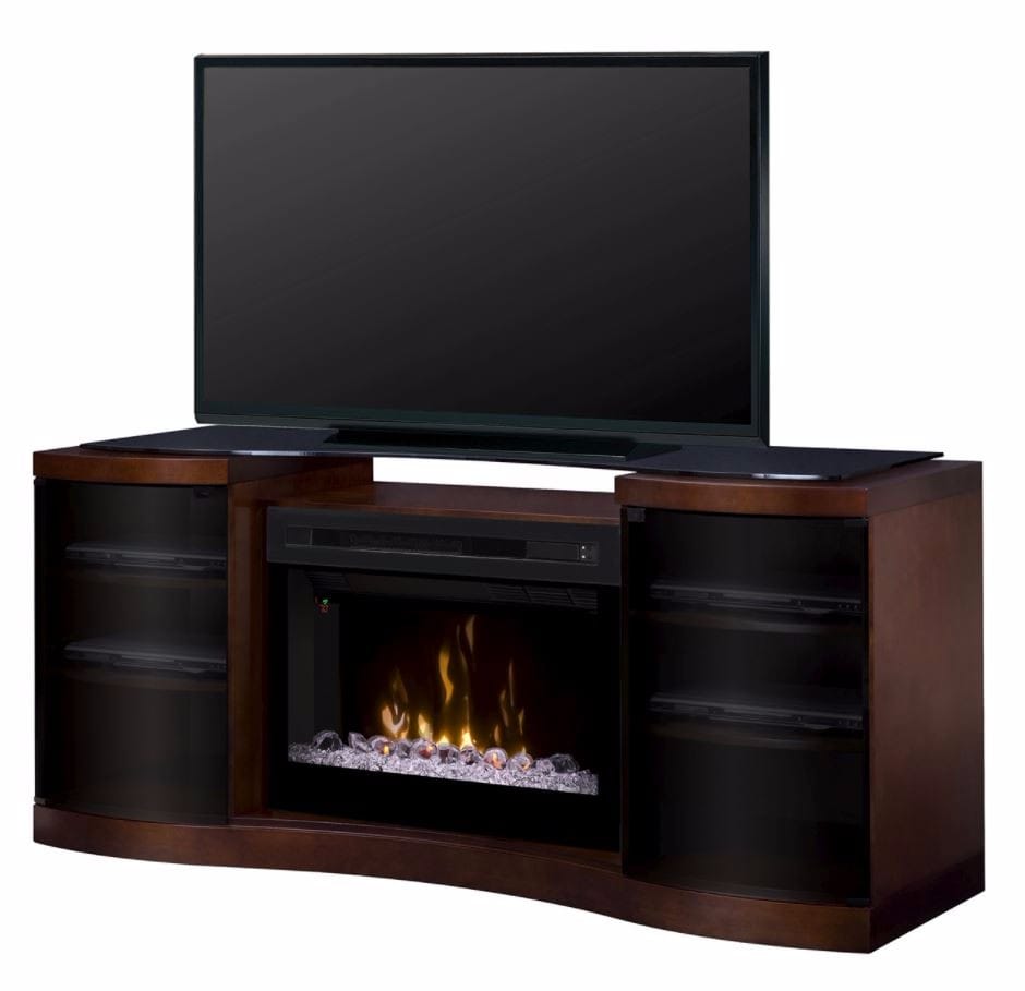 Acton Media Console -Walnut-Acrylic Ice