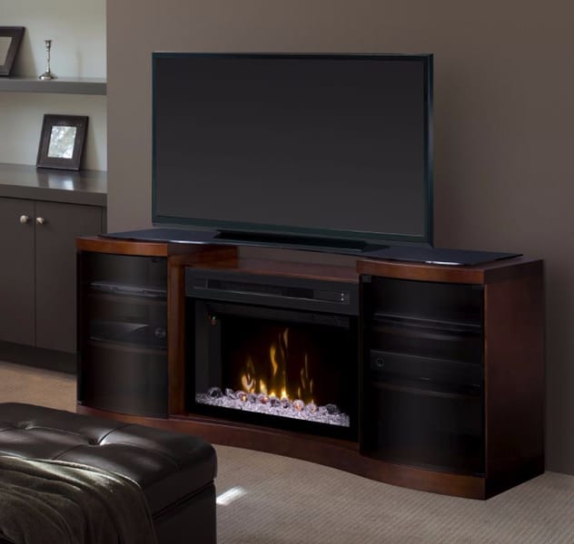 Acton Media Console -Walnut-Acrylic Ice