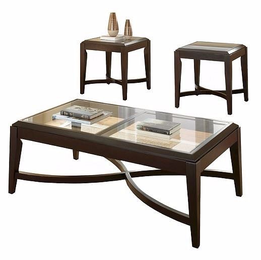 Mayfield Occasional 3 Piece Glass Table Set