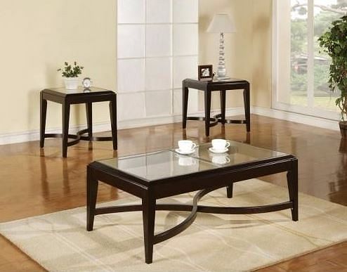 3 piece living room 2024 glass table set