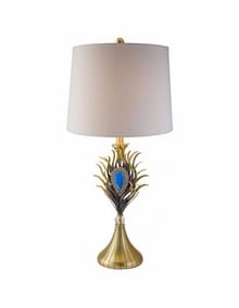 Peacock Plume Table Lamp
