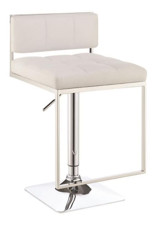 Adjustable Bar Stool in White