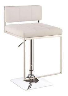 Adjustable Bar Stool in White