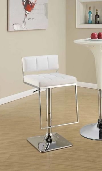 Adjustable Bar Stool in White