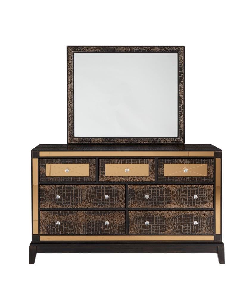 Mirror Choc Dresser and Mirror