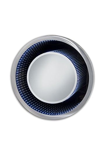 Vanishing Infinity Mirror Round Silver