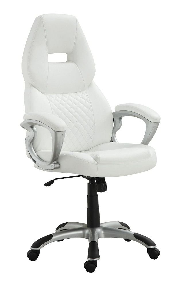 White Bonded Leather Office Chair