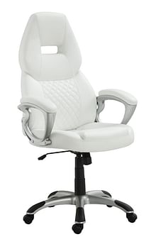 White Bonded Leather Office Chair
