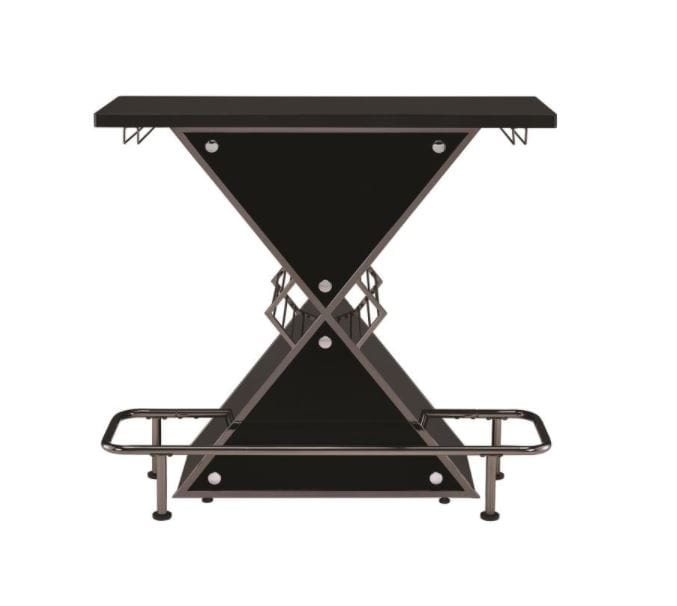 Glossy Black Bar Unit in black