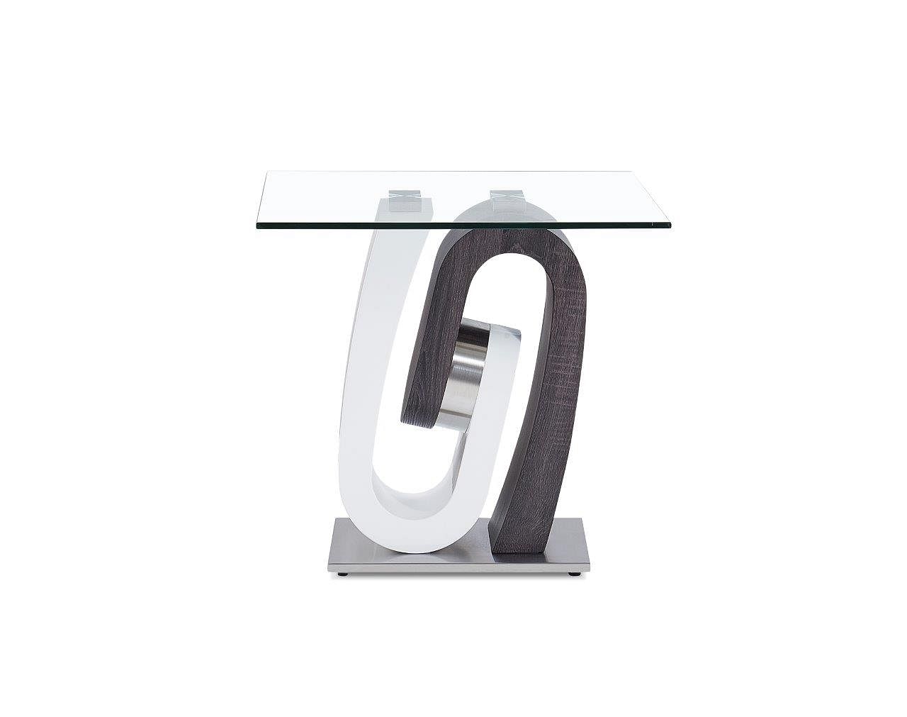 Lana Grey Glass Top End Table