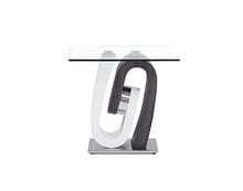 Lana Grey Glass Top End Table