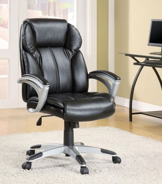 Black Bonded Leather Office Chair