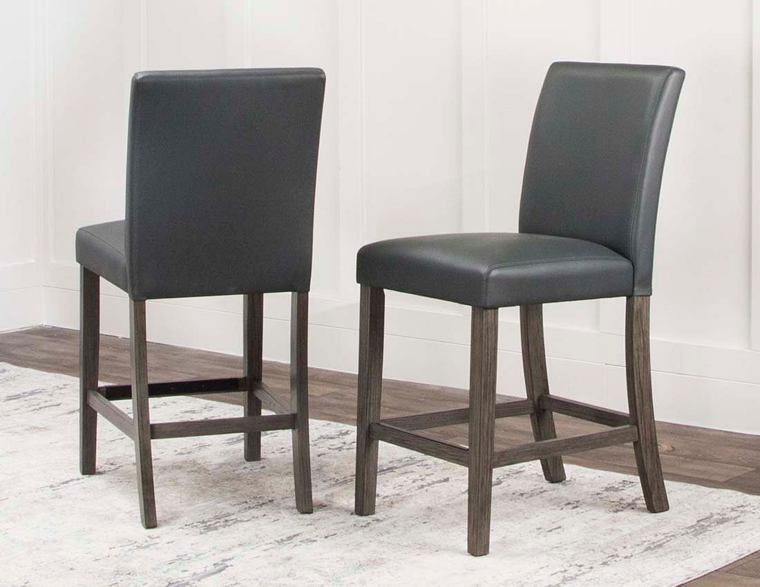 Cogar Charcoal Counter Height Dining Chairs