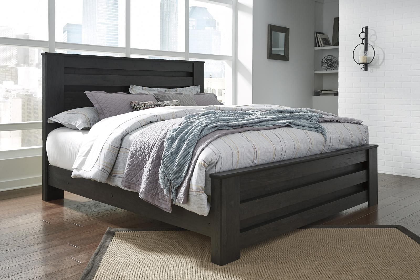 Ashley furniture deals grey bed frame