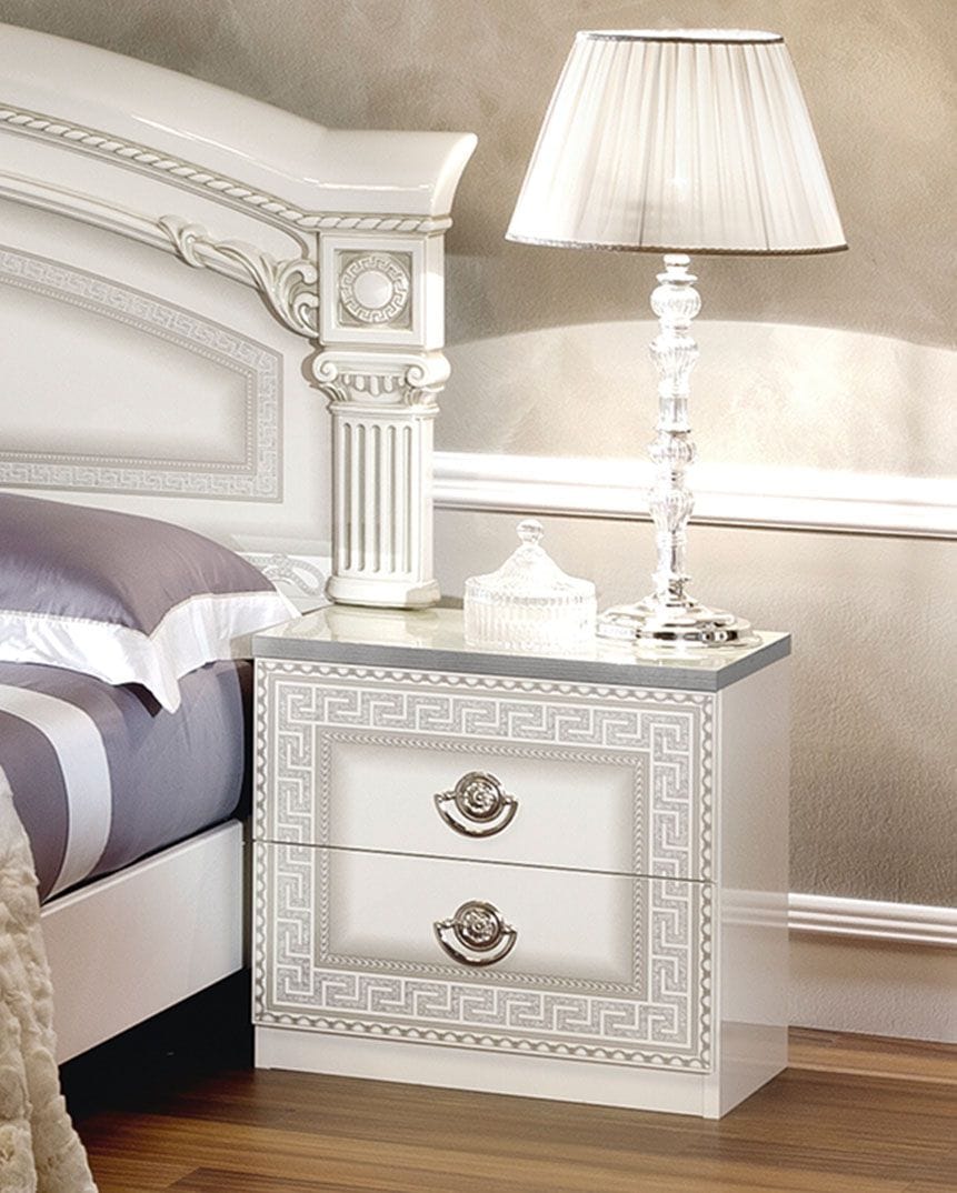 Aida White Nightstand