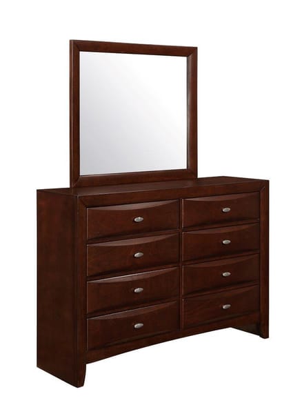 LINDA MERLOT DRESSER AND MIRROR