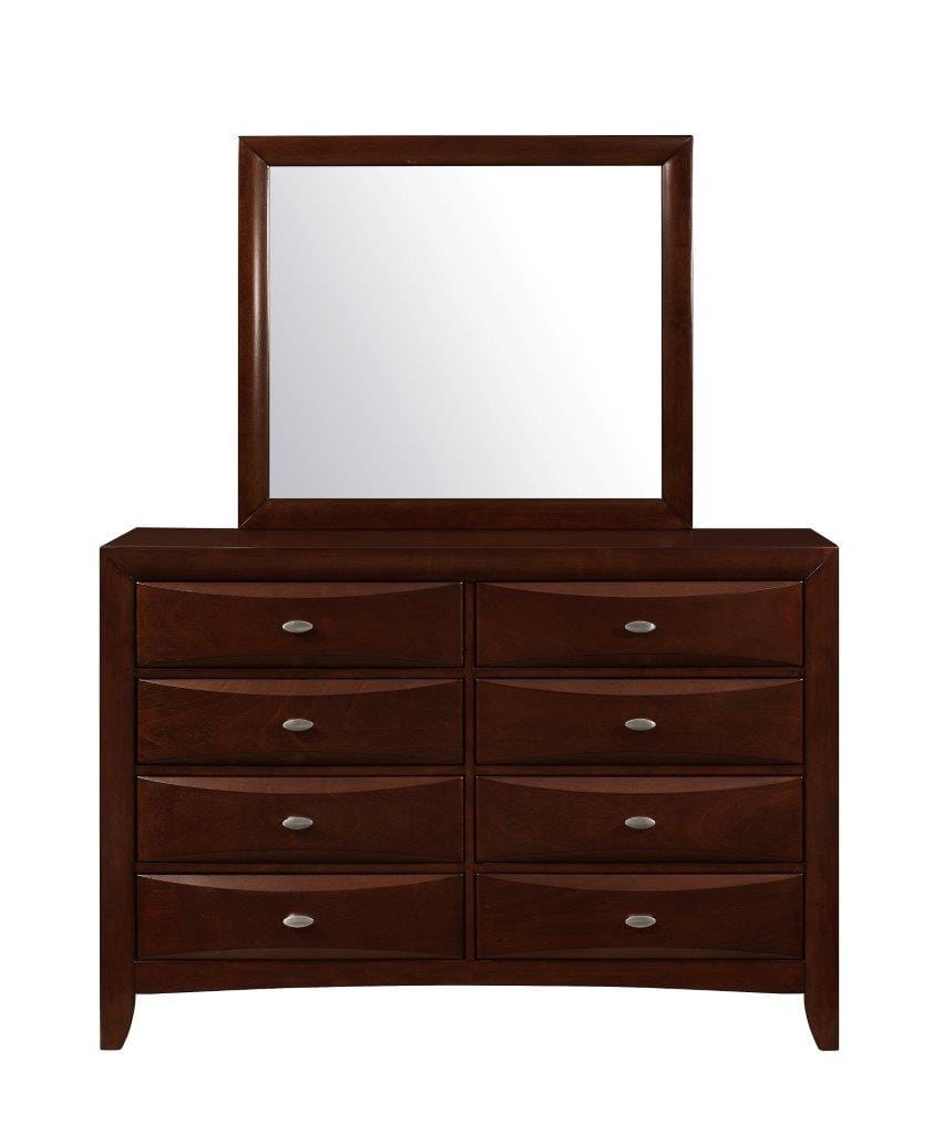 LINDA MERLOT DRESSER AND MIRROR
