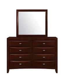 LINDA MERLOT DRESSER AND MIRROR