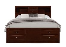 Linda Merlot Bedroom Collection - Queen Storage Bed