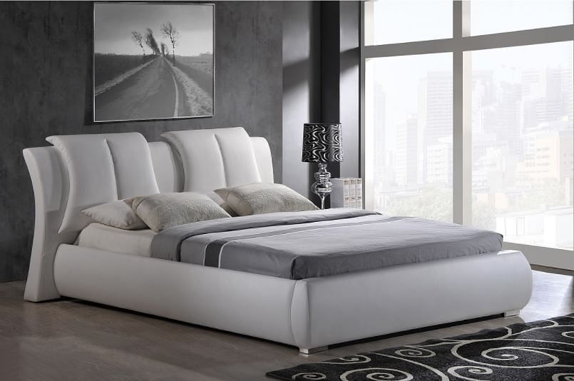 Bedroom Beds Perrie White Queen Bed at iStyle Furniture Store