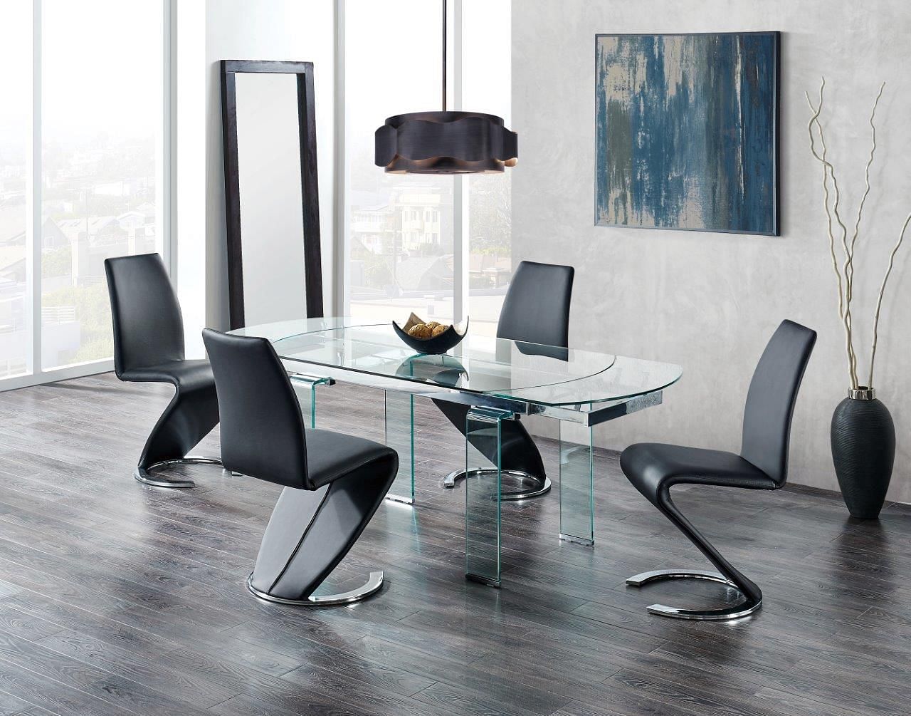 Clear 5pc Dining Set