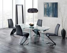 Clear 5pc Dining Set