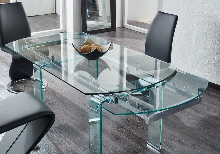 Clear dining set hot sale